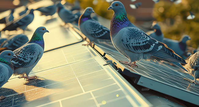 Bird-proofing solar panels in Daventry